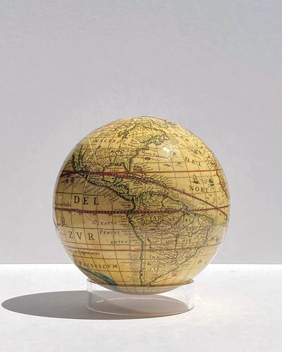 Antique Map Globe - 4 inch