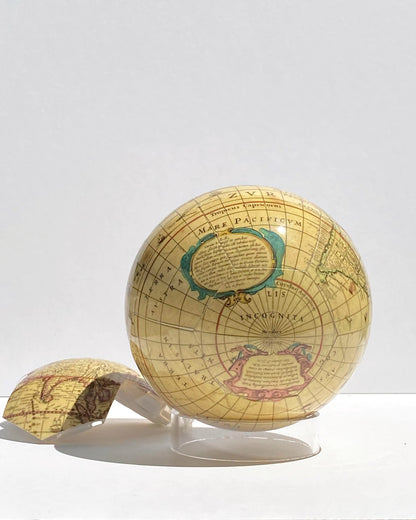 Antique Map Globe - 4 inch